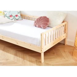Lit enfant LOU  pin massif  90x190 sommier inclus
