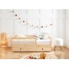 Lit enfant LOU avec tiroir  pin massif  70x140 sommier inclus