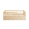 Lit enfant LOU avec tiroir  pin massif  70x140 sommier inclus