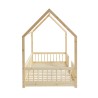 Lit cabane avec barrières TINY pin massif 90x190 sommier inclus