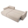 Canapé d'angle NOVA convertible tissu beige 4 places