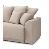 Canapé d'angle NOVA convertible tissu beige 4 places
