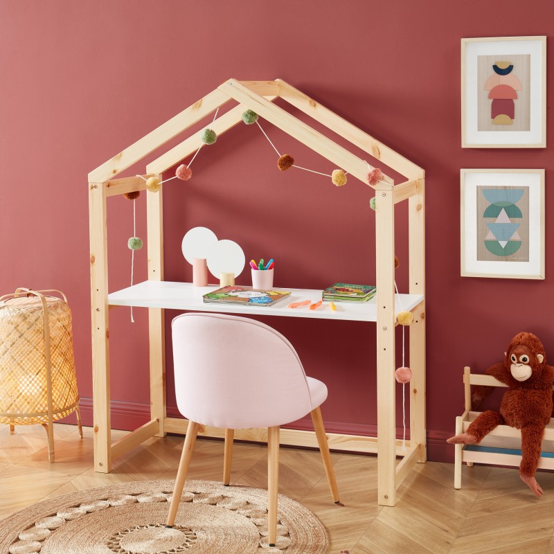 Bureau enfant cabane TINY  blanc  évolutif