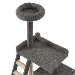 Arbre à chat CALYPSO tissu bouclette gris foncé