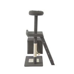 Arbre à chat CALYPSO tissu bouclette gris foncé