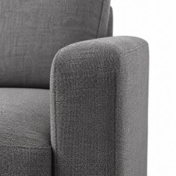 XEUS Canapé convertible 3 places gris argent – matelas Diva Literie 140cm