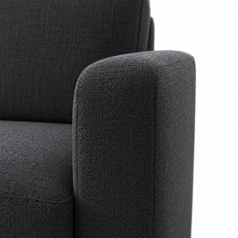 XEUS Canapé convertible 3 places gris anthracite-matelas Diva Literie 140cm