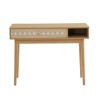Console LEIKA  blanc et effet chêne  1 tiroir 100cm