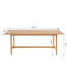 Table à manger PERRETTE placage chêne 200cm