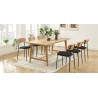 Table à manger PERRETTE placage chêne 200cm