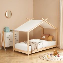 Lit tente TINY pin massif sommier inclus 90x190