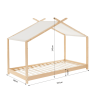 Lit tente TINY pin massif sommier inclus 90x190