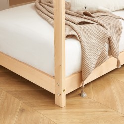 Lit tente TINY pin massif sommier inclus 90x190