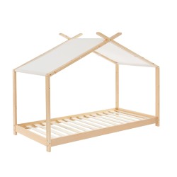 Lit tente TINY pin massif sommier inclus 90x190