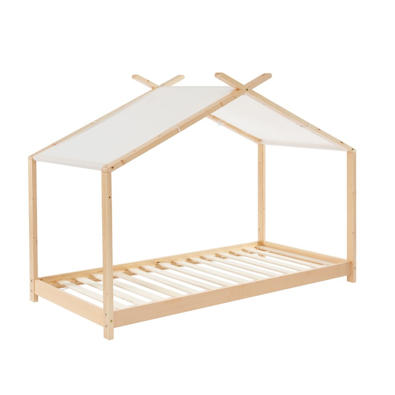 Lit tente TINY pin massif sommier inclus 90x190