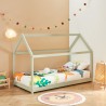 Lit enfant cabane TINY  pin vert  90x190 sommier inclus