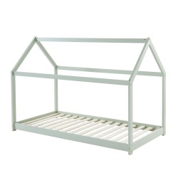 Lit enfant cabane TINY  pin vert  90x190 sommier inclus