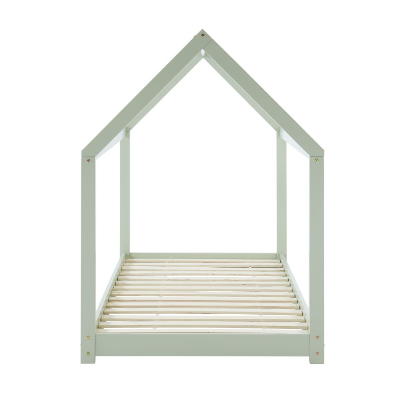Lit enfant cabane TINY  pin vert  90x190 sommier inclus