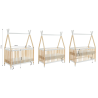 Lit bébé TIPI pin et blanc 60x120 sommier inclus