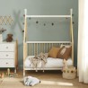 Lit bébé TIPI pin et blanc 60x120 sommier inclus