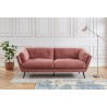 Canapé THELMA  en velours vieux rose au style scandinave