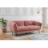 Canapé THELMA  en velours vieux rose au style scandinave