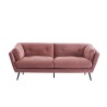 Canapé THELMA  en velours vieux rose au style scandinave