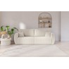 Canapé droit REFA convertible velours côtelé beige 3 places