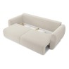 Canapé droit REFA convertible velours côtelé beige 3 places