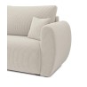 Canapé droit REFA convertible velours côtelé beige 3 places