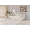Canapé droit REFA convertible velours côtelé beige 3 places