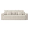 Canapé droit NOVA  convertible  velours côtelé beige 3 places