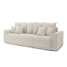 Canapé droit NOVA  convertible  velours côtelé beige 3 places