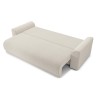 Canapé droit NOVA  convertible  velours côtelé beige 3 places