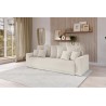 Canapé droit NOVA  convertible  velours côtelé beige 3 places