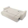 Canapé droit NOVA  convertible  velours côtelé beige 3 places