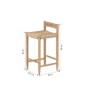 Lot de 2 tabourets de bar TEVA hauteur d'assise 65 cm
