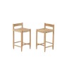 Lot de 2 tabourets de bar TEVA hauteur d'assise 65 cm