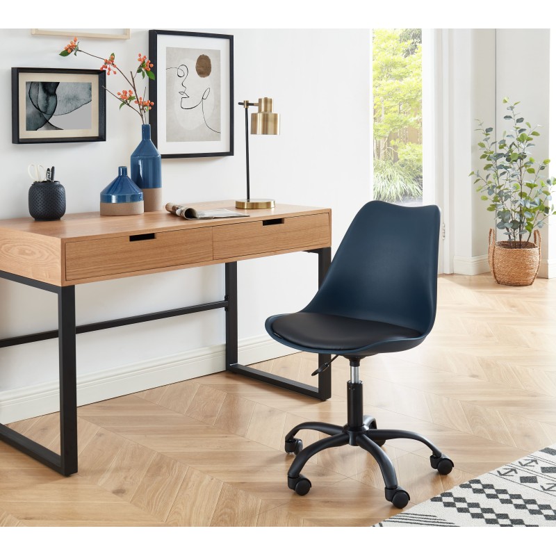 Chaise de bureau à roulettes PANTONE bleu nuit