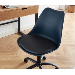 Chaise de bureau à roulettes PANTONE bleu nuit