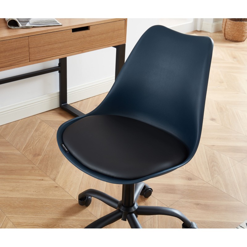 Chaise de bureau à roulettes PANTONE bleu nuit