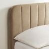 Lit coffre SIMI velours marron 160x200 sommier inclus