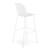 Lot de 4 tabourets de bar perforés LOKI blancs