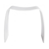 Tabouret bas d'appoint MOJO en bois blanc, vue de face