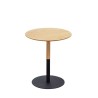 Packshot table d’appoint ronde DALI H45 bois naturel et structure métal noir fond blanc