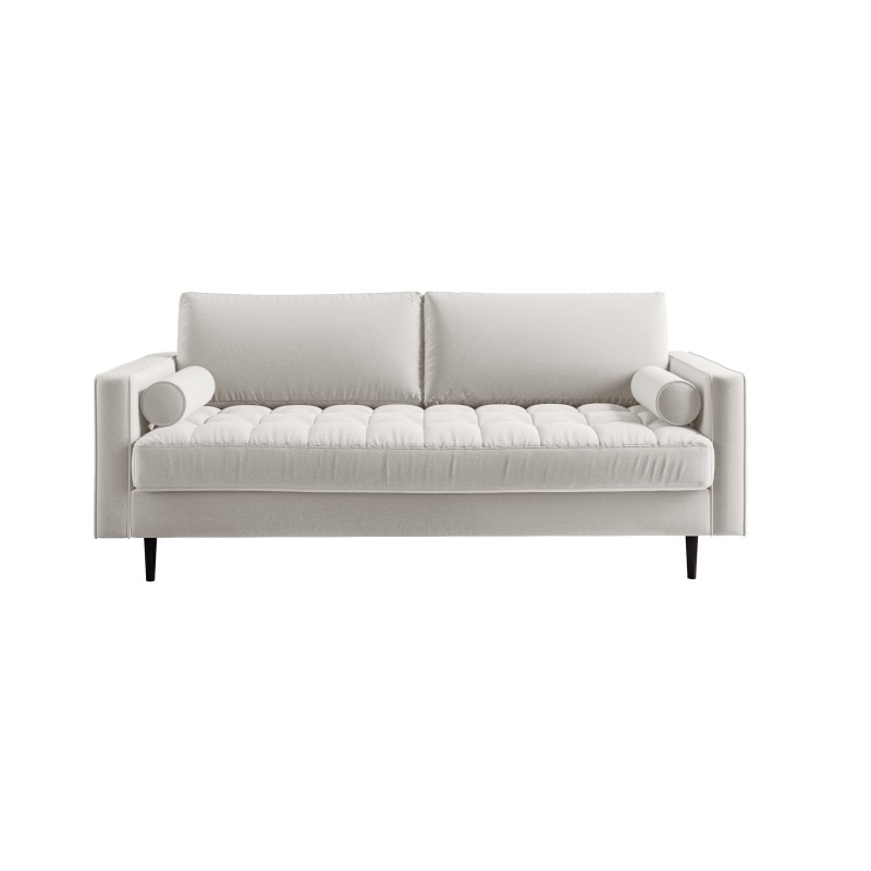 Canapé droit MAEL Cacharel fixe en velours beige